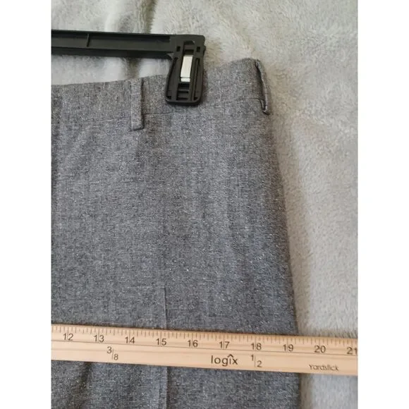 Canali Tessuto Stretch Pants Gray 34x31 Wool Silk Elastane Classic Preppy Italy - Picture 12 of 14